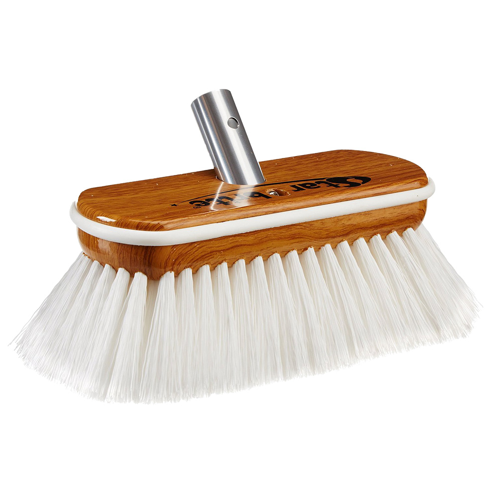 Star brite Extend-A-Brush Premium White Stiff Bristle Wash Synthetic Wood Block Brush - 8"